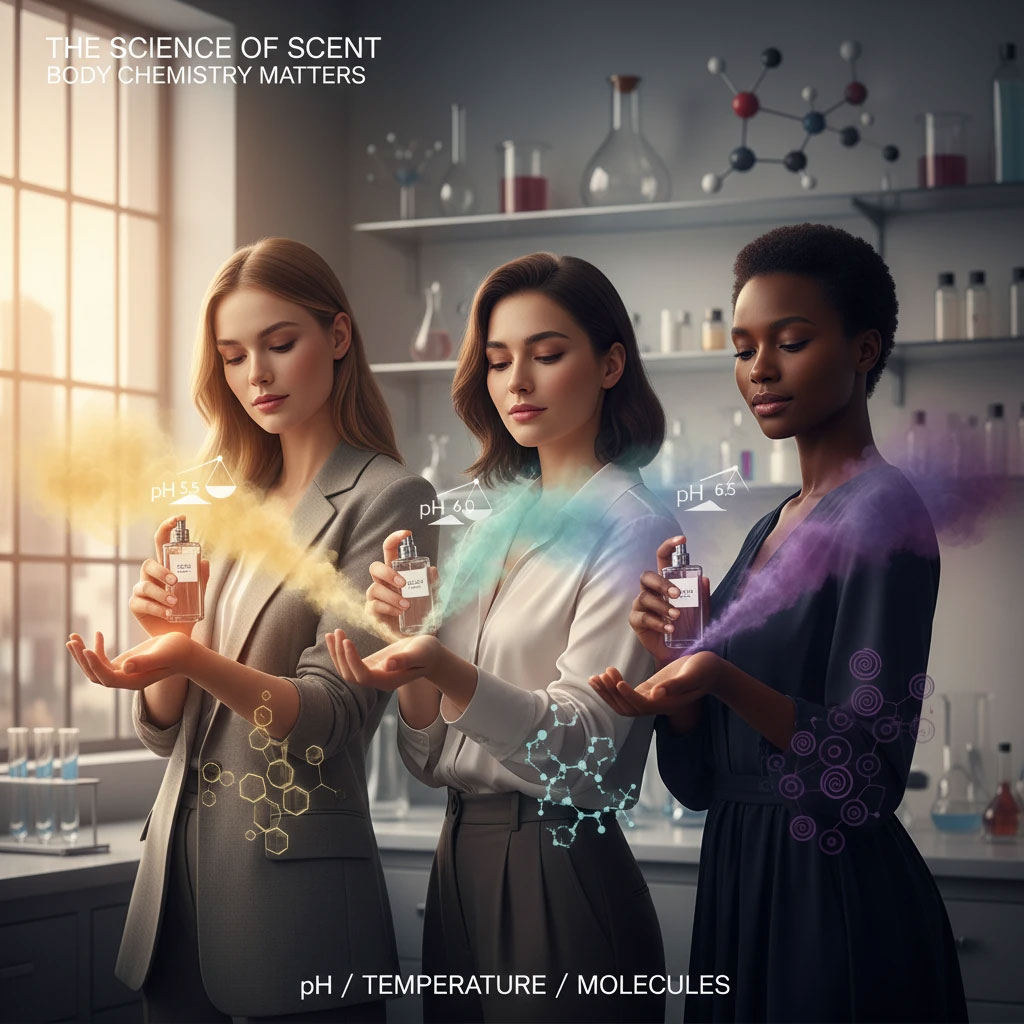 چرا یک عطر روی پوست افراد مختلف، بوی متفاوت می دهد؟